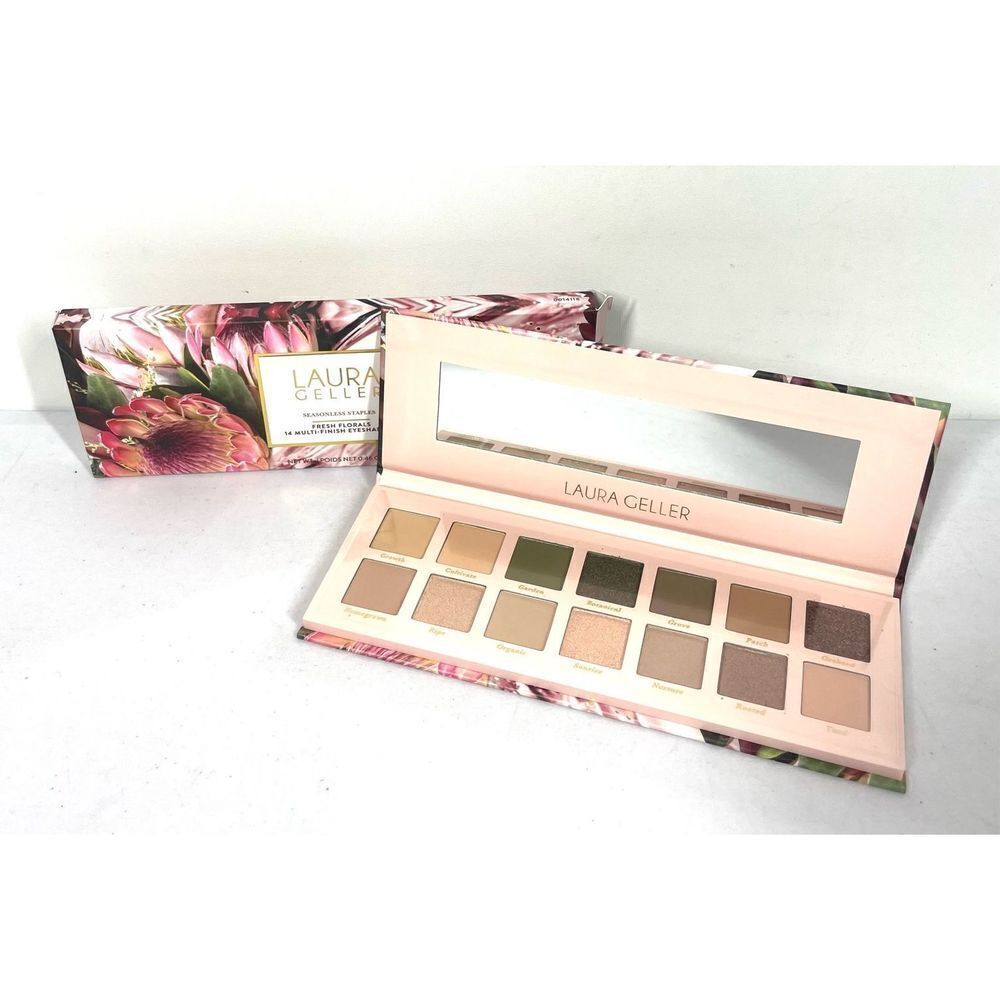 Laura Geller Seasonless Staples FRESH FLORALS 14 Shade Eyeshadow Palette NIB